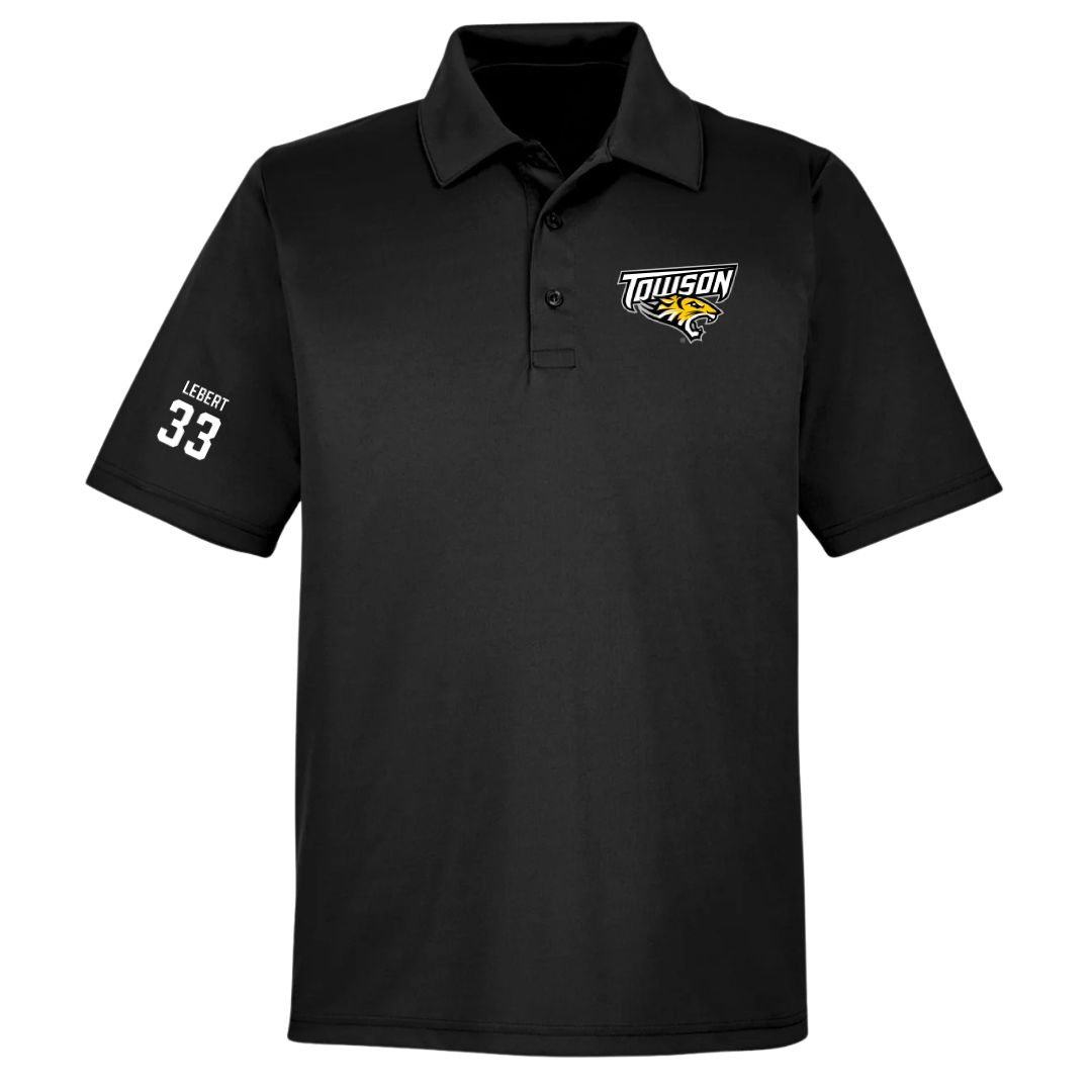Towson University Softball Black Polo - #33 Hannah Lebert