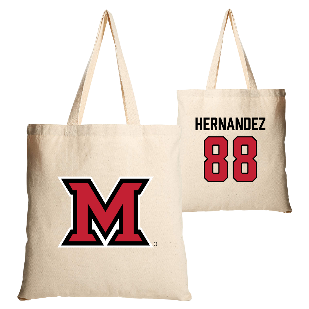 Miami University (Ohio) Softball Tan Canvas Tote Bag - #88 Danitza Hernandez