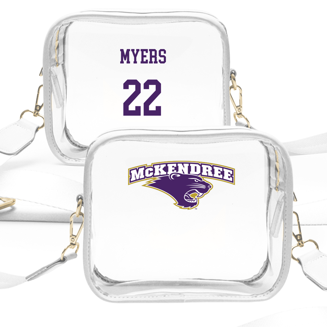 McKendree University Softball White Clear Stadium Bag - #22 Jasmine Myers