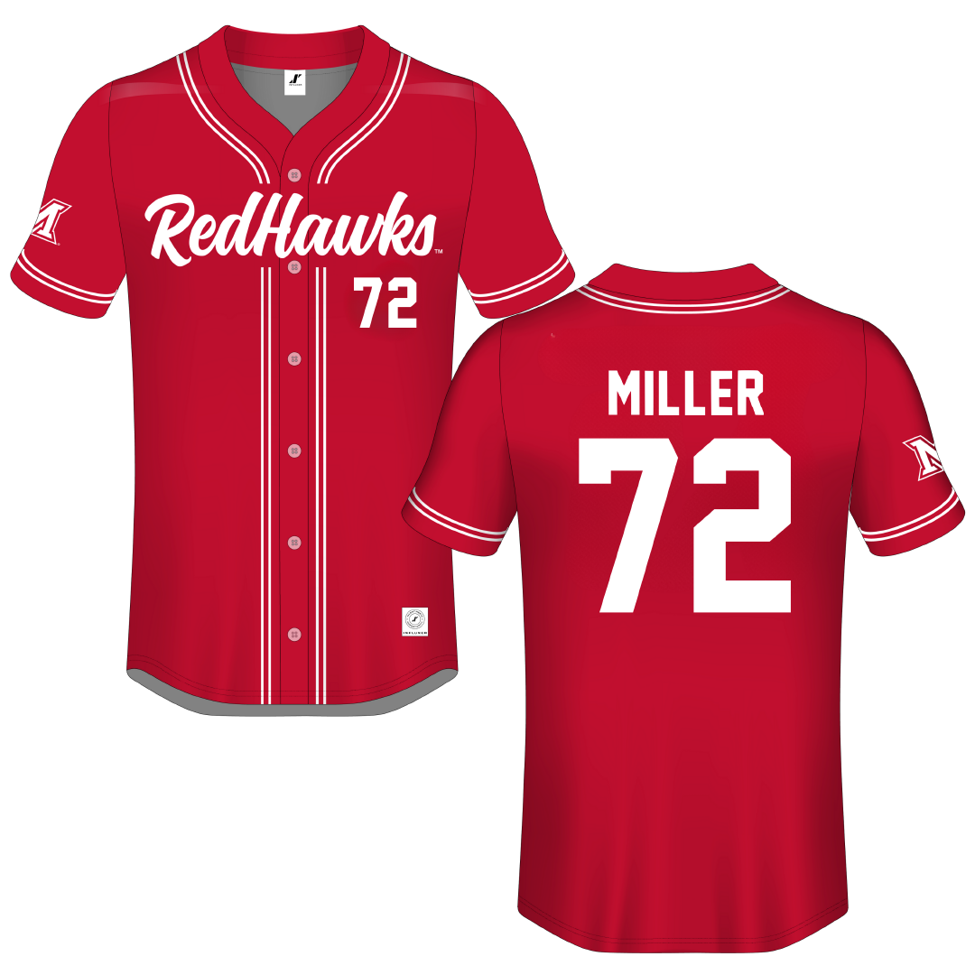 Miami University (Ohio) Red Button-Down Jersey - #72 Lindsey Miller