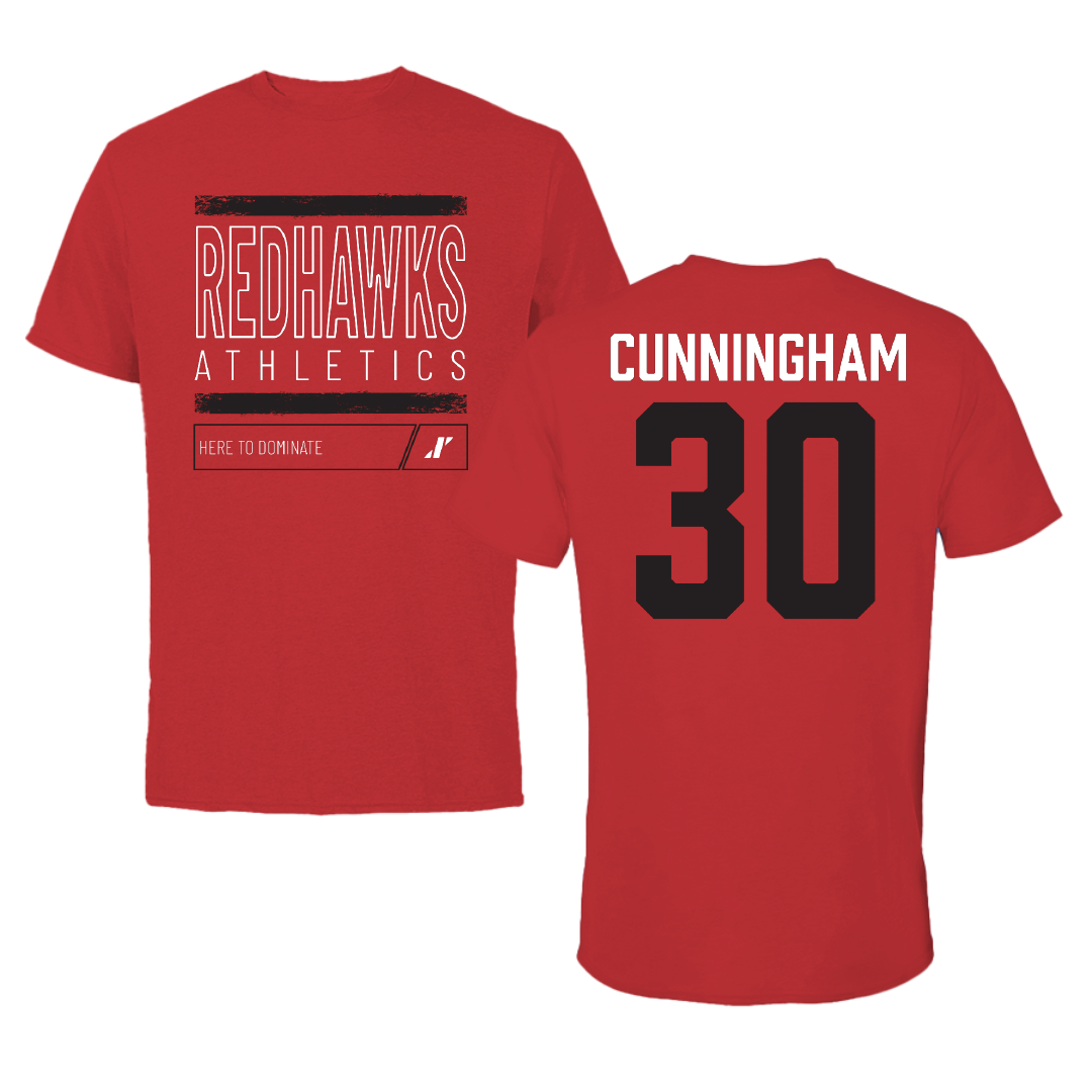 Southeast Missouri State University Football Red Dominate Tee - #30 Judd Cunningham