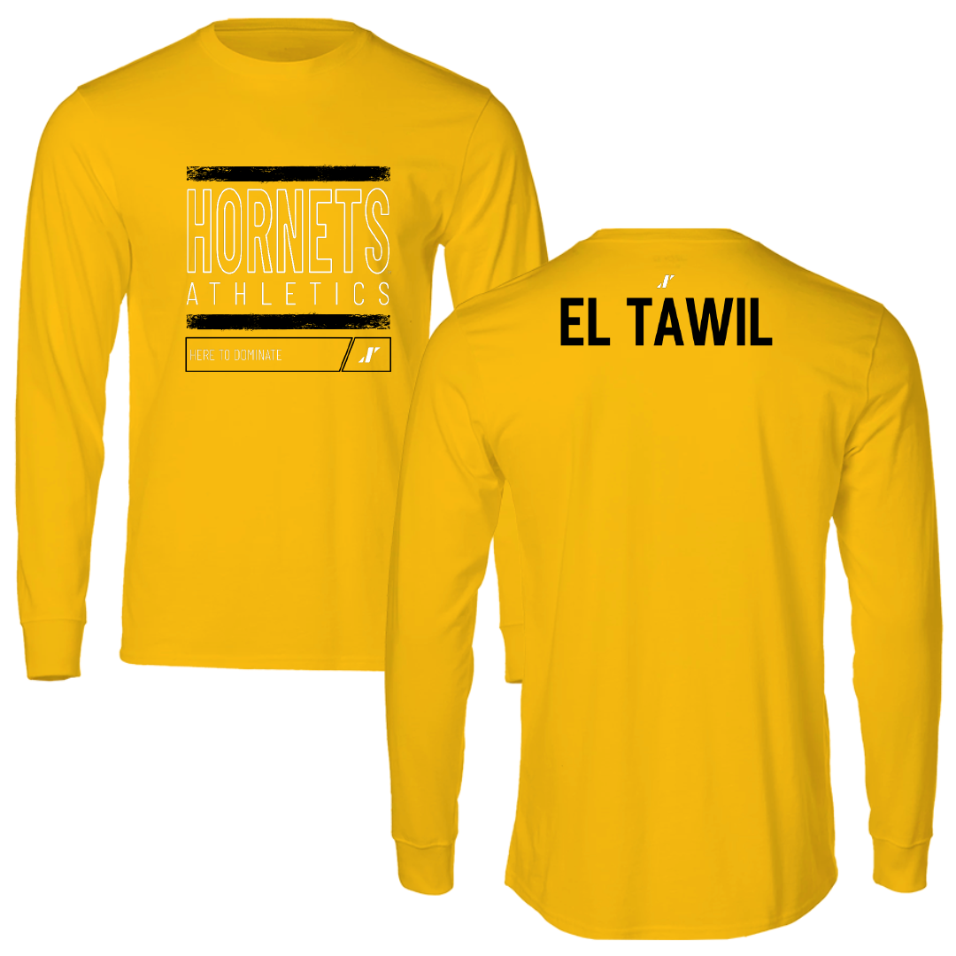 Alabama State University Tennis Gold Dominate Performance Long Sleeve - Kesmat El Tawil