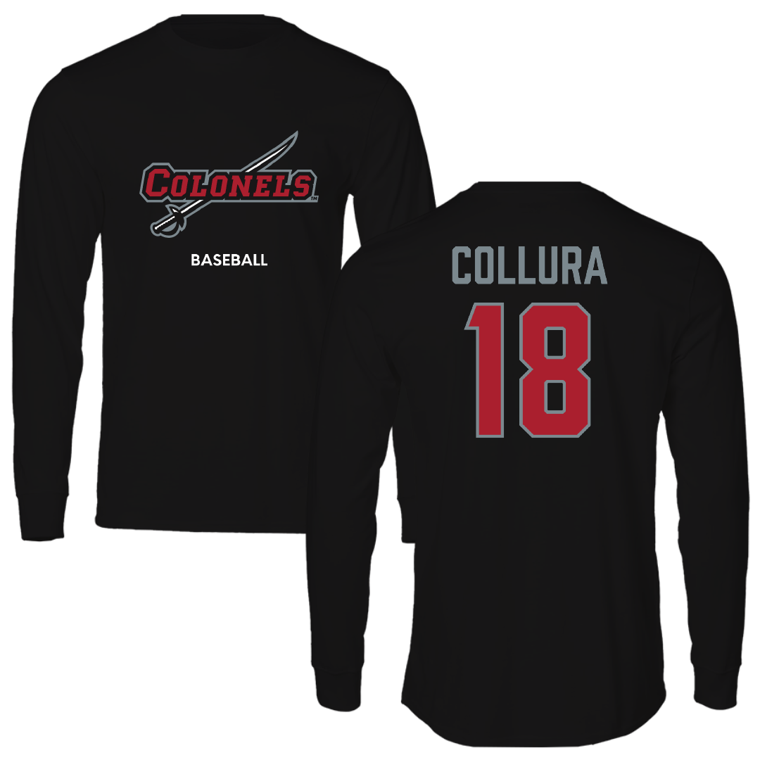 Nicholls State University Baseball Black Colonels Performance Long Sleeve - #18 Jaden Collura