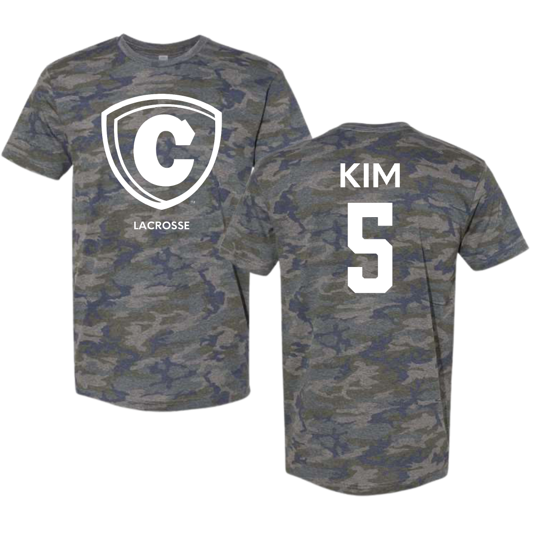 Carthage College Lacrosse (W) Vintage Camo Tee - #5 Hannah Kim