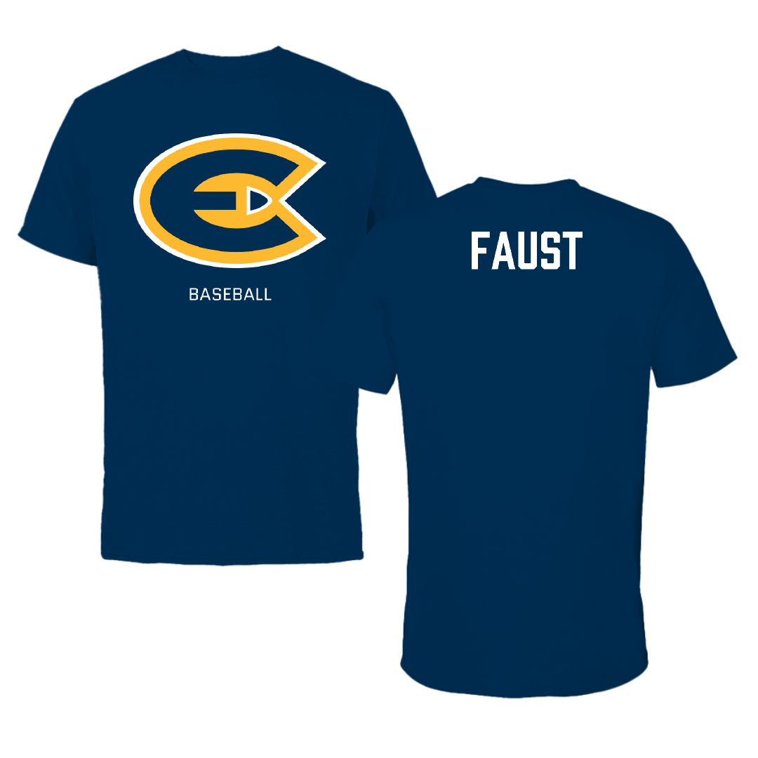 University of Wisconsin-Eau Claire Baseball Navy Performance Tee - Carson Faust