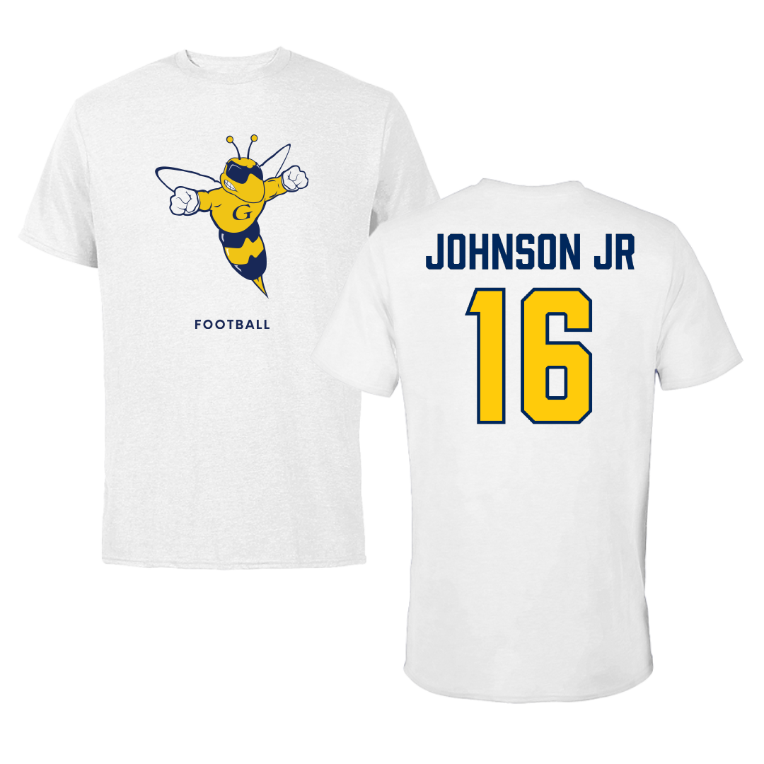 Graceland University Football White Performance Tee - #16 Dante Johnson Jr