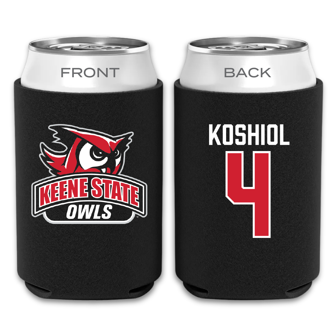 Keene State College Ice Hockey Black Can Cooler - #4 Ryan Koshiol