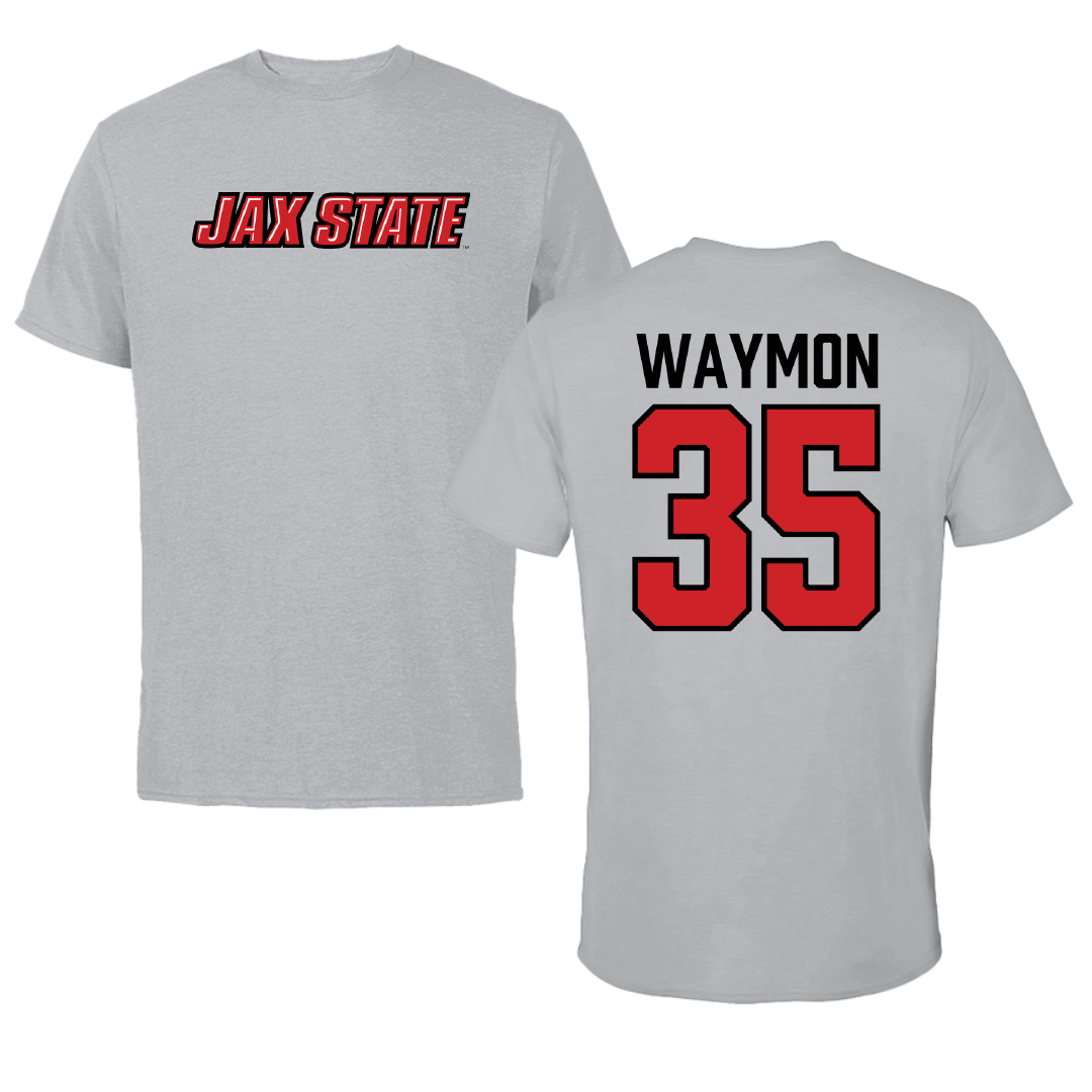 Jacksonville State University Football Sport Gray Tee - #35 Ty Waymon