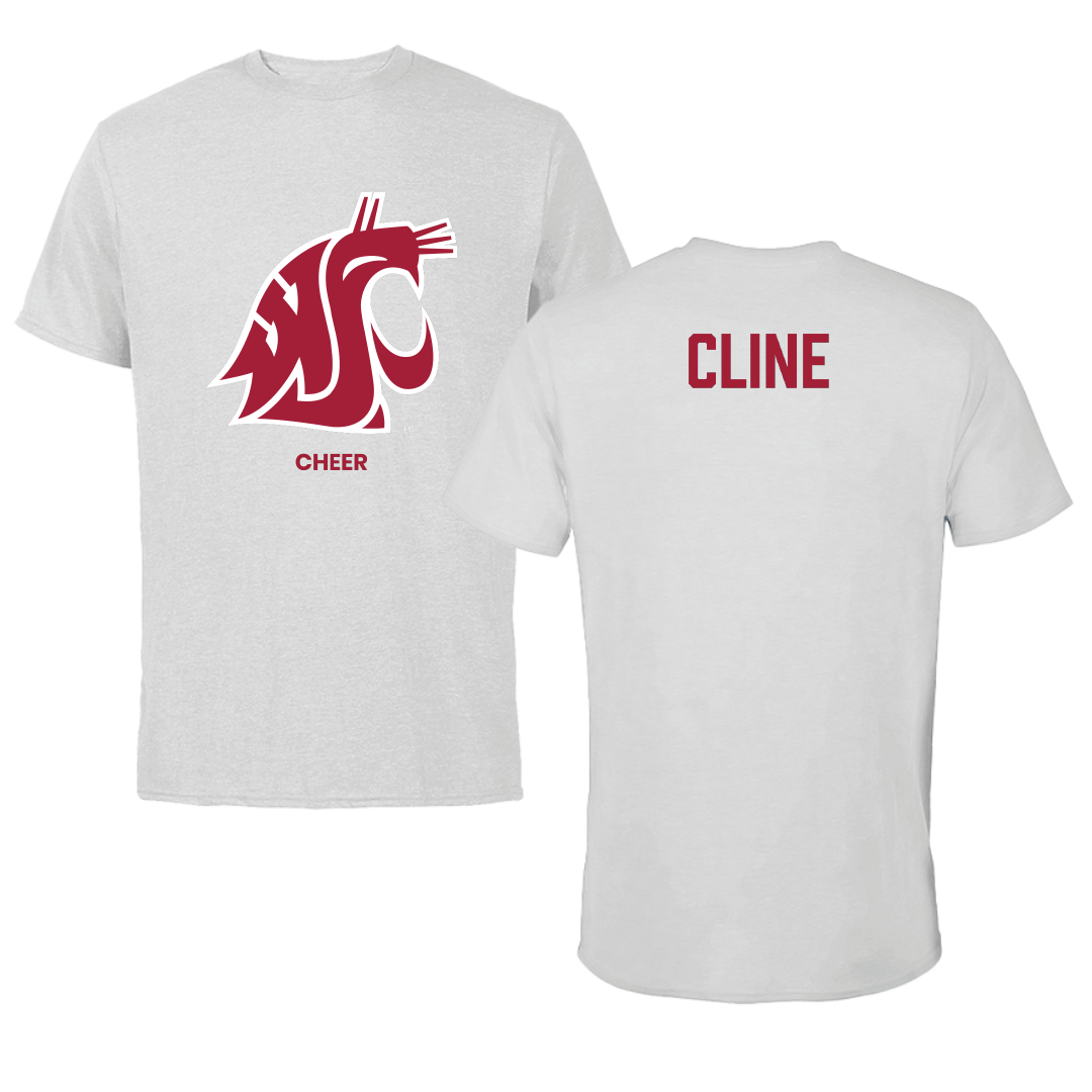 Washington State University Cheer Light Gray Performance Tee - Maddie Cline
