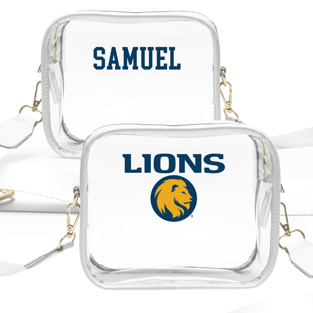 East Texas A&M University TF and XC White Clear Stadium Bag - Blessing Samuel