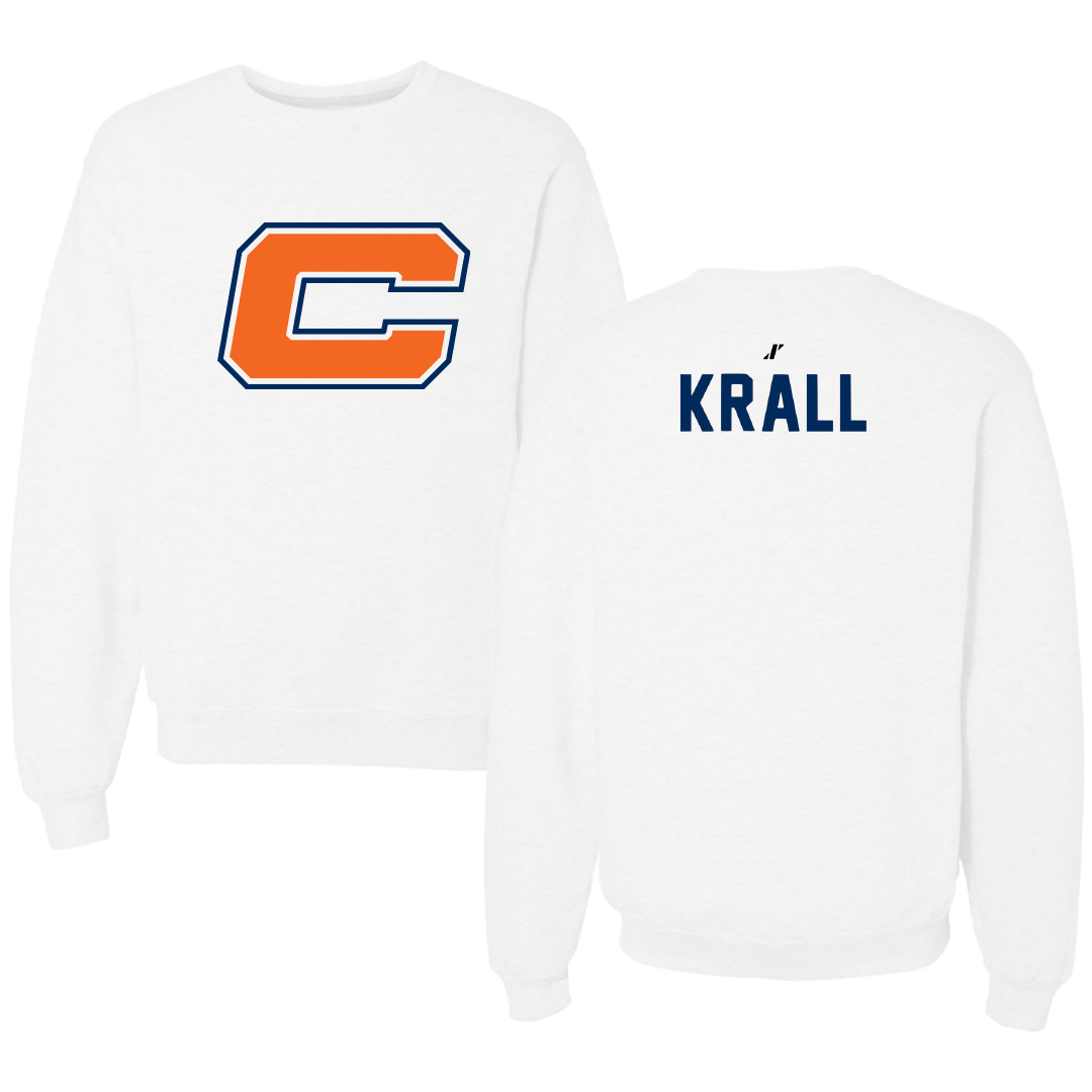 Carroll University Golf White Crewneck - Charlie Krall