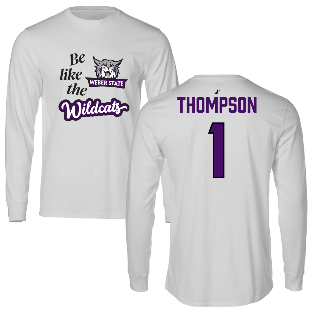 Weber State University Football Light Gray Be Like Us Long Sleeve - #1 Keahnist Thompson