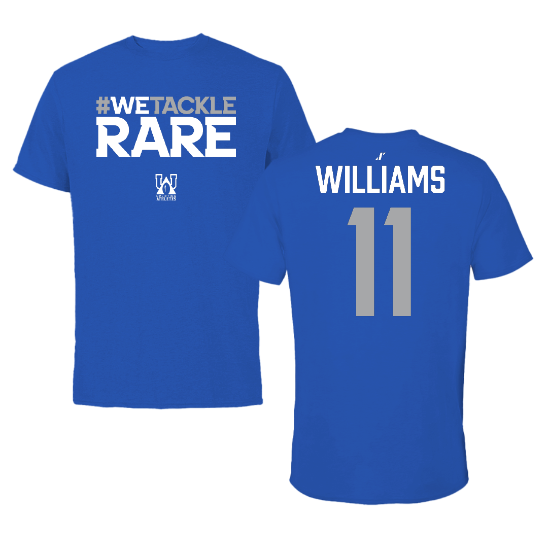 Eastern Illinois University Football Blue Uplifting Athletes Performance Tee - #11 Noah Williams