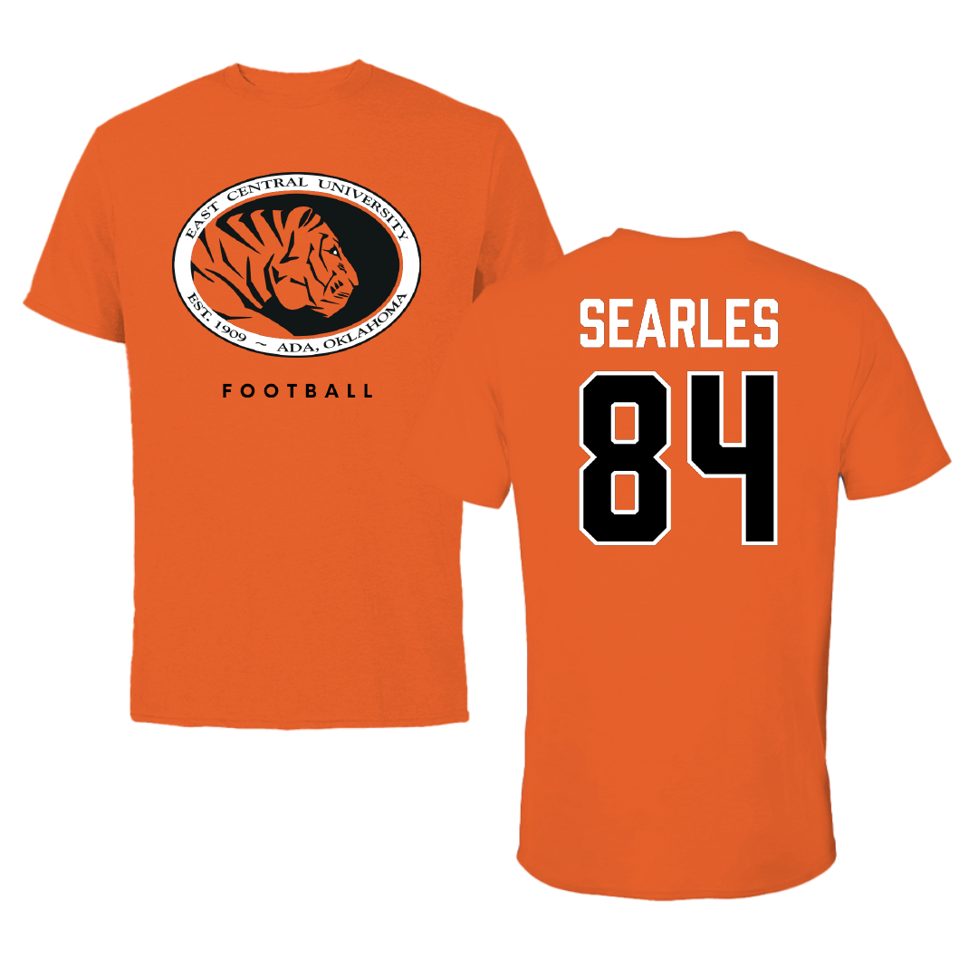 East Central University Football True Orange Tee - #84 Rodney Searles