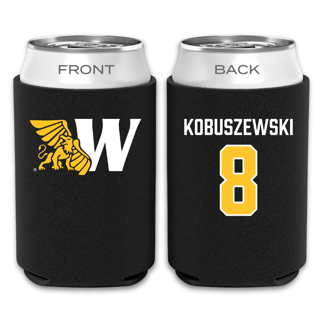 Missouri Western State University Baseball Black Can Cooler - #8 Micah Kobuszewski