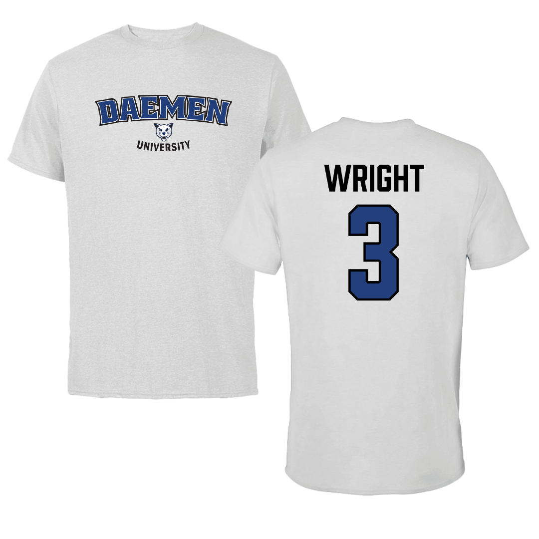 Daemen University Soccer Light Gray Tee - #3 Kaitlyn Wright