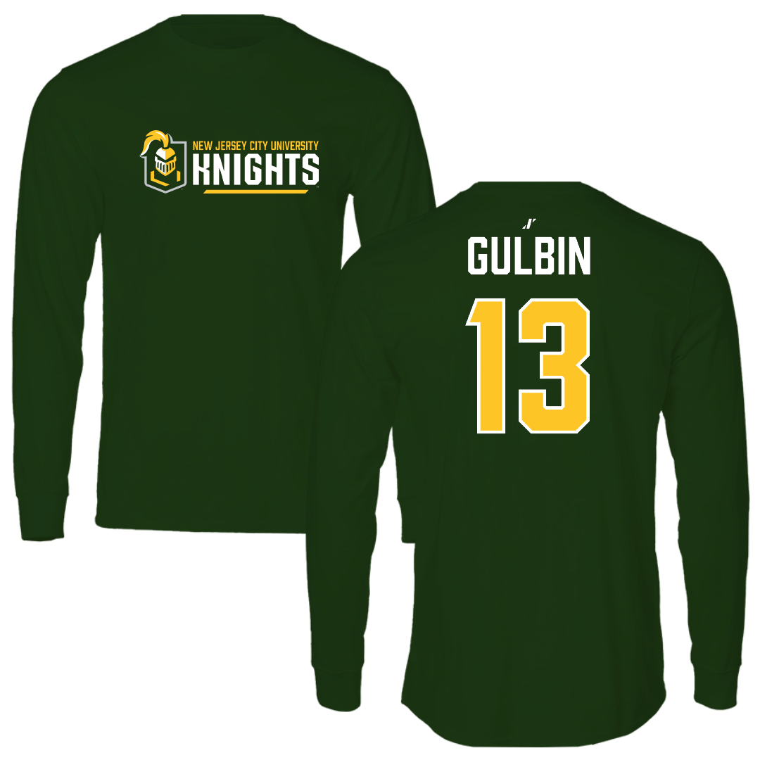 New Jersey City University Soccer (W) Forest Green General Performance Long Sleeve - #13 Aubrey Gulbin