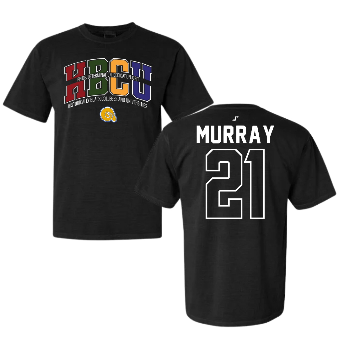 Albany State University Basketball Black HBCU Comfort Colors Tee - #21 Kaleb Murray