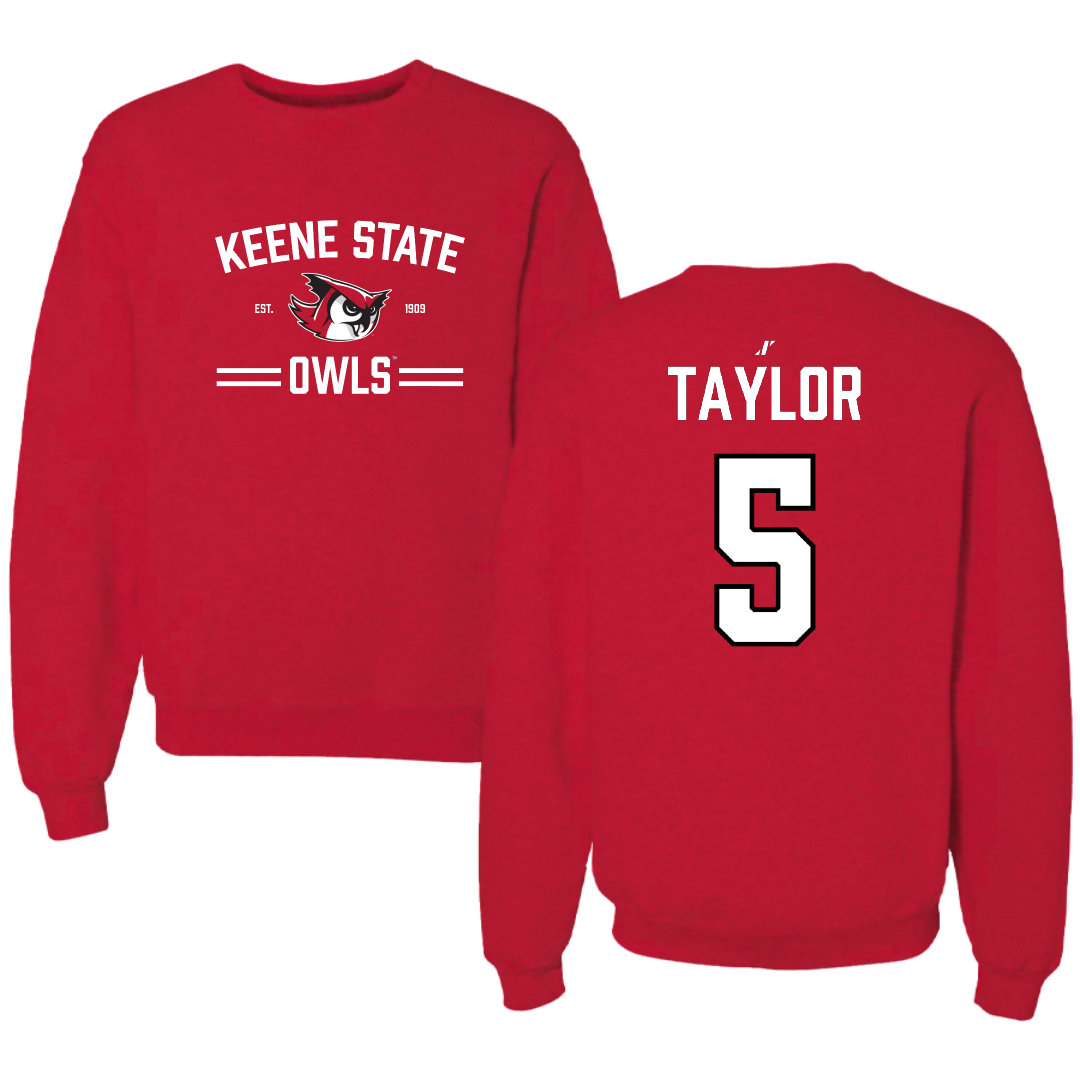 Keene State College Volleyball (W) Red General Crewneck - #5 Katie Taylor