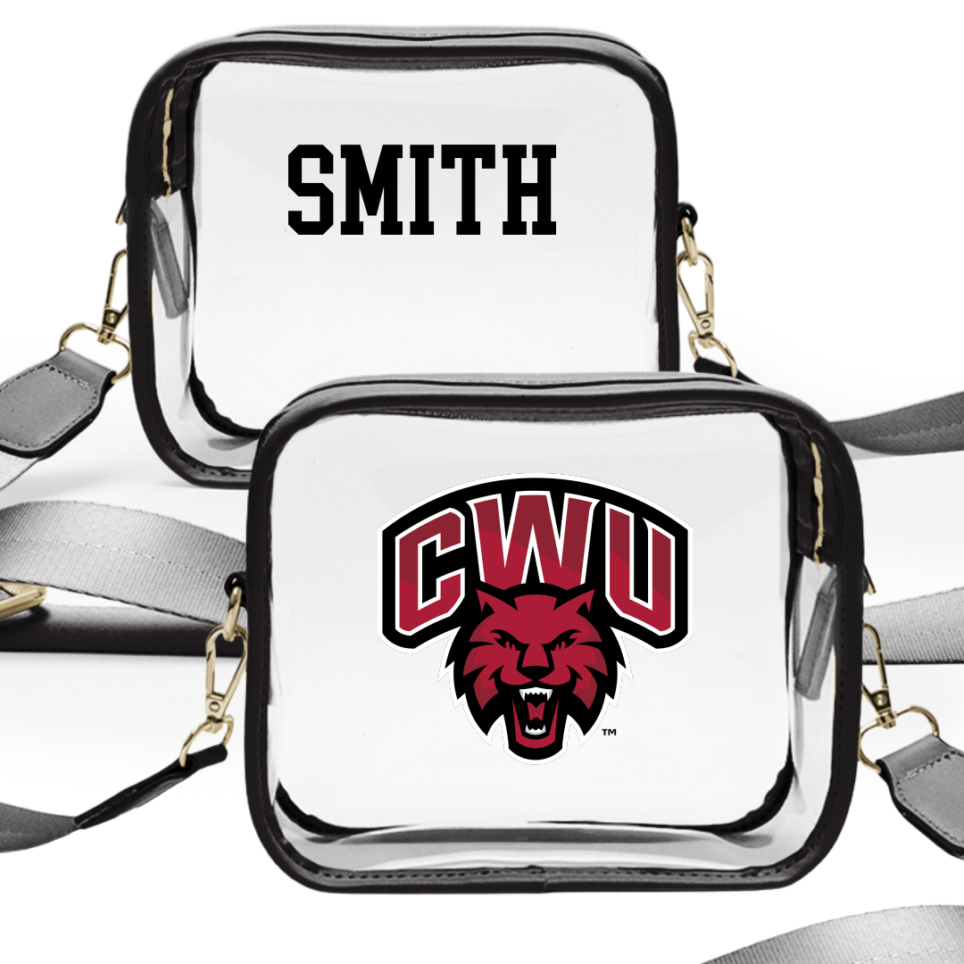 Central Washington University TF and XC Black Clear Stadium Bag - Allison Smith