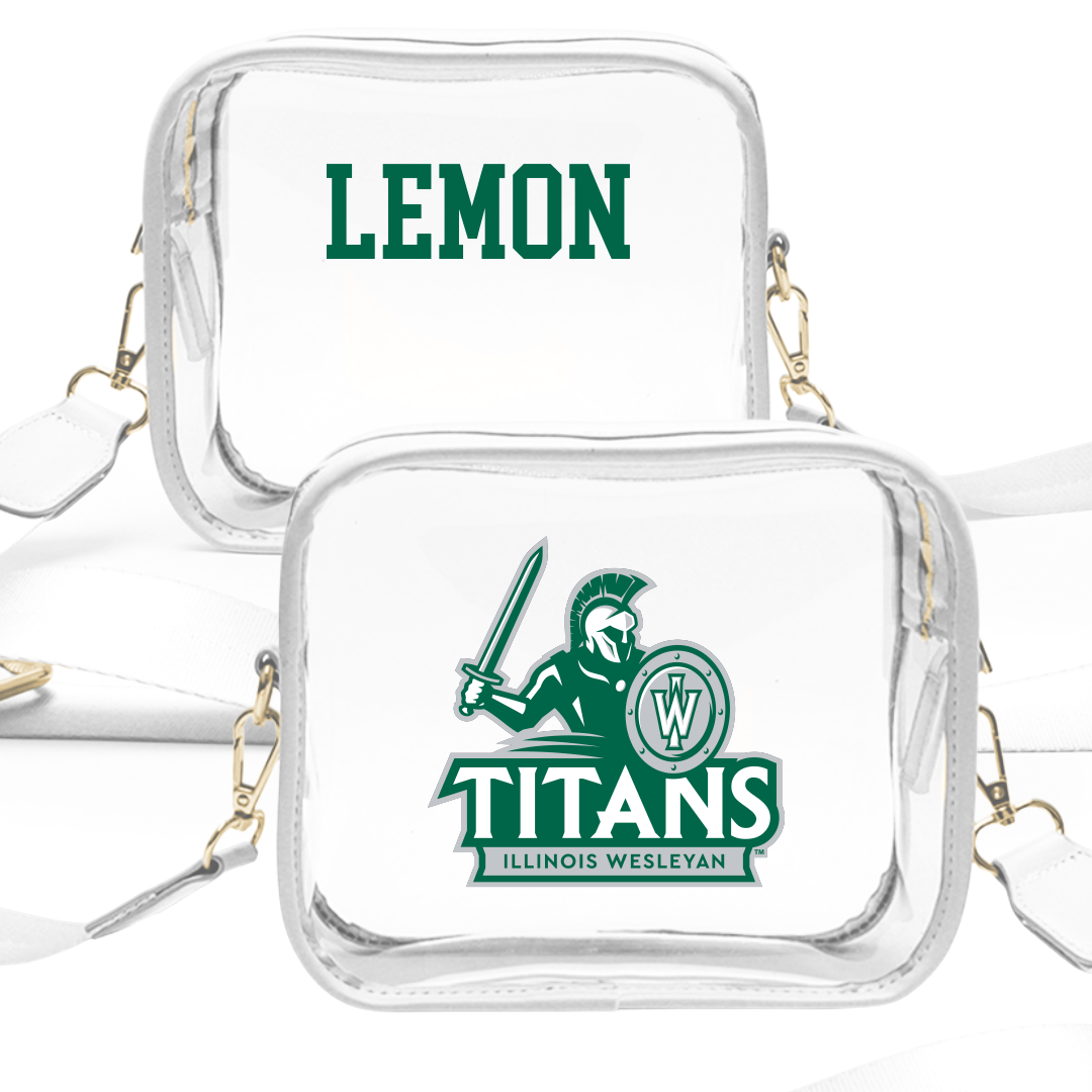 Illinois Wesleyan University TF and XC White Clear Stadium Bag - Davion Lemon