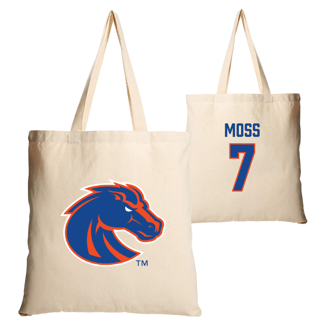 Boise State University Beach Volleyball Tan Canvas Tote Bag - #7 Addison Moss