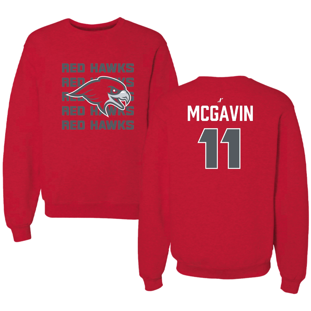 Montclair State University Field Hockey (W) Red General Crewneck - #11 Colleen McGavin