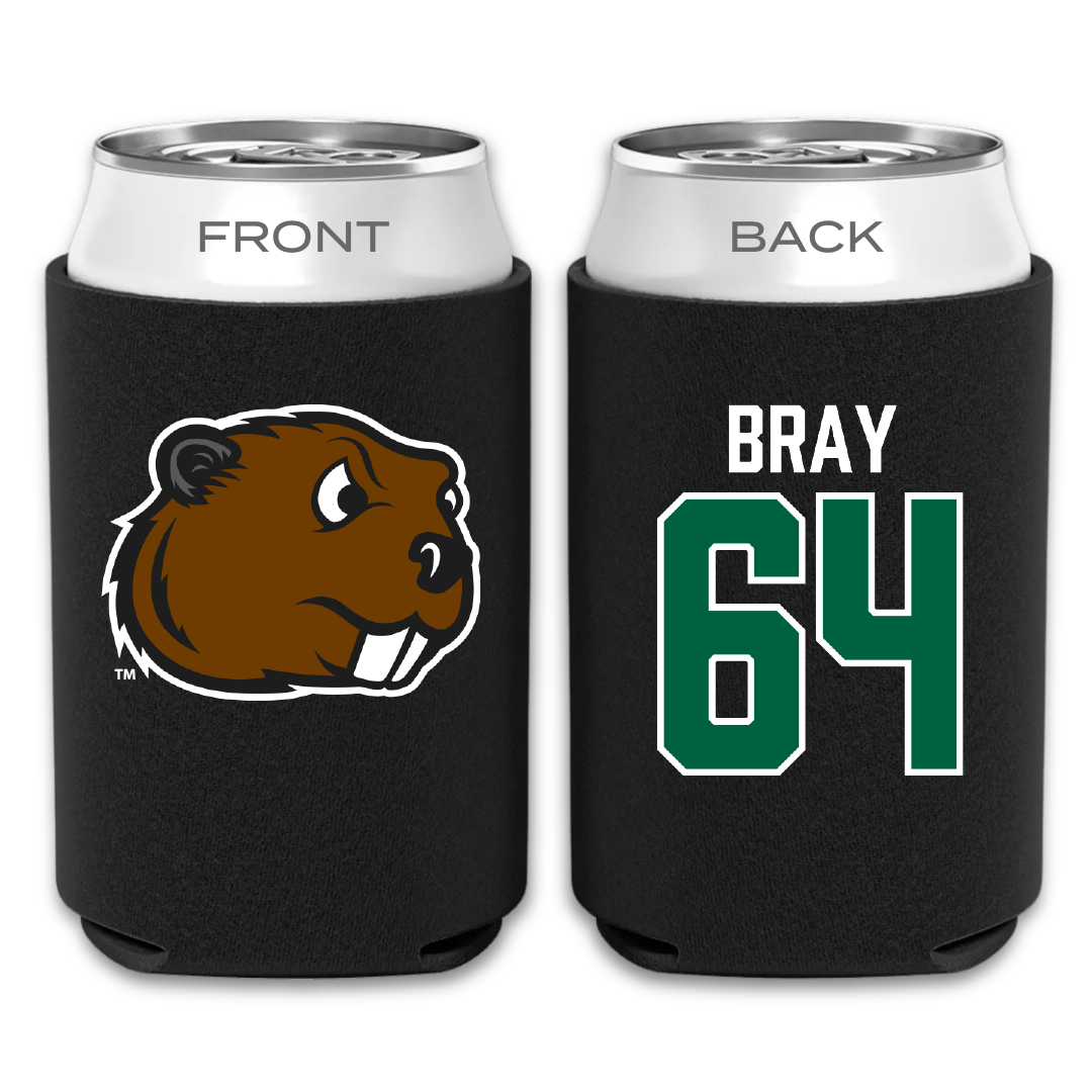 Minot State University Football Black Can Cooler - #64 Max Bray