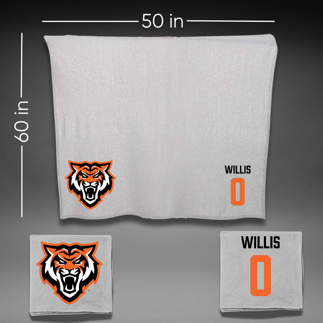 Idaho State University Football Gray Blanket - #0 Cam'ron Willis