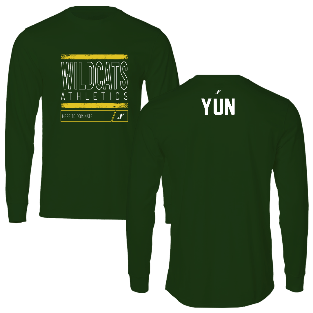 Northern Michigan University Golf Forest Green Dominate Performance Long Sleeve - Eric Yun