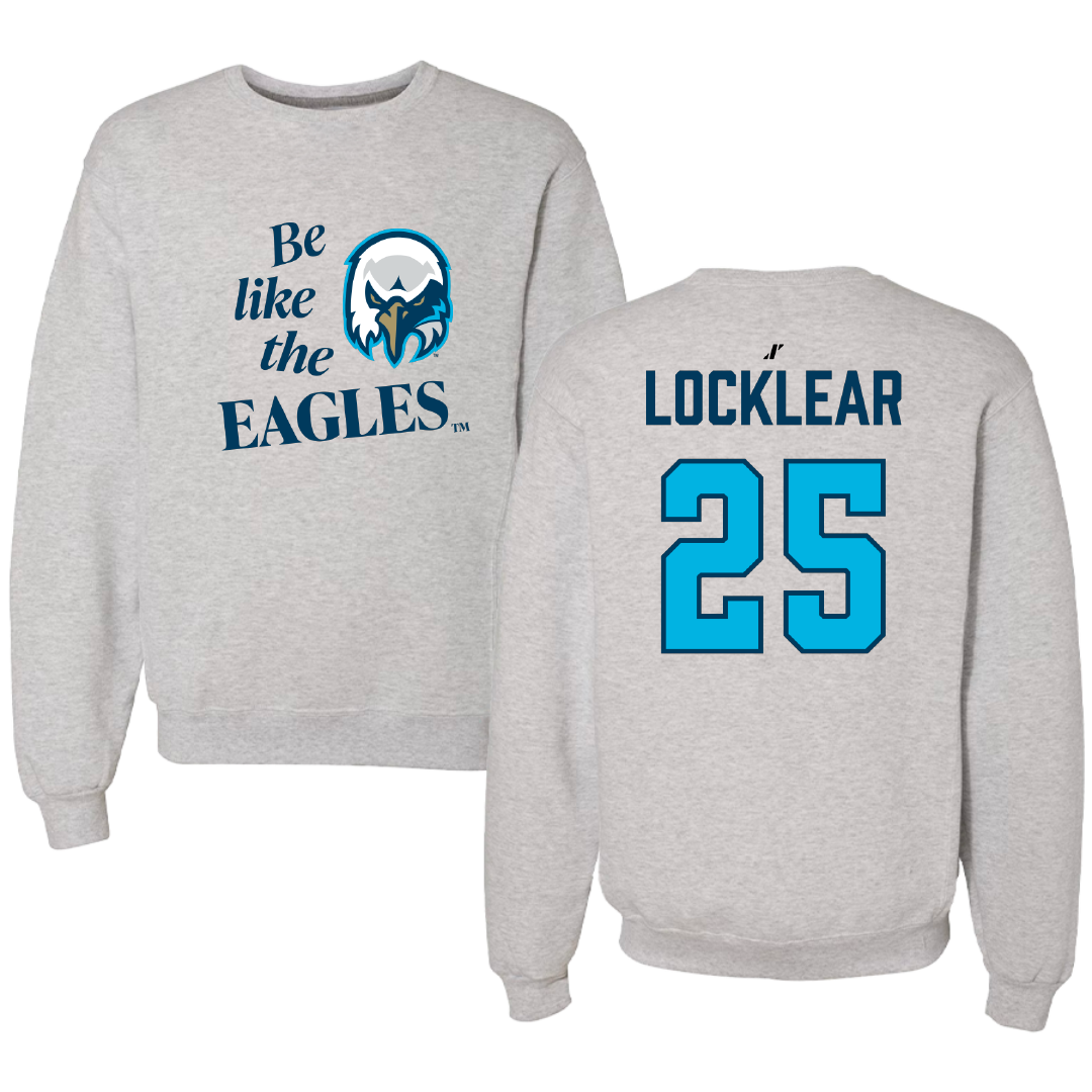 Wake Tech Community College Basketball (W) Light Gray Be Like Us Crewneck - #25 Tanzania Locklear