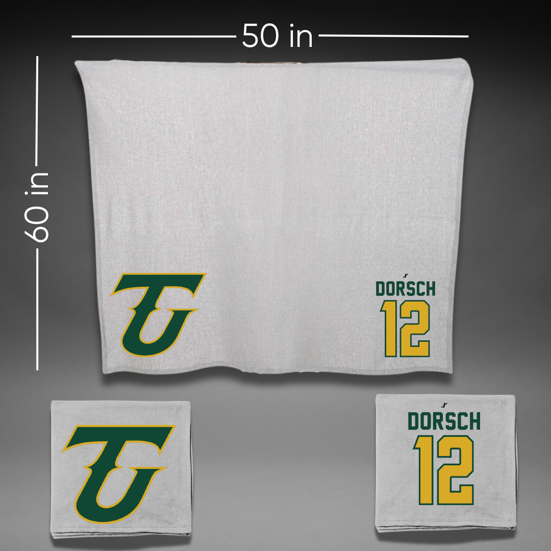 Tiffin University Soccer Gray Blanket - #12 Mauriana Dorsch