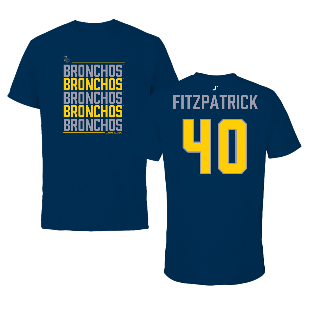 University of Central Oklahoma Football Navy General Performance Tee - #40 Christopher Fitzpatrick
