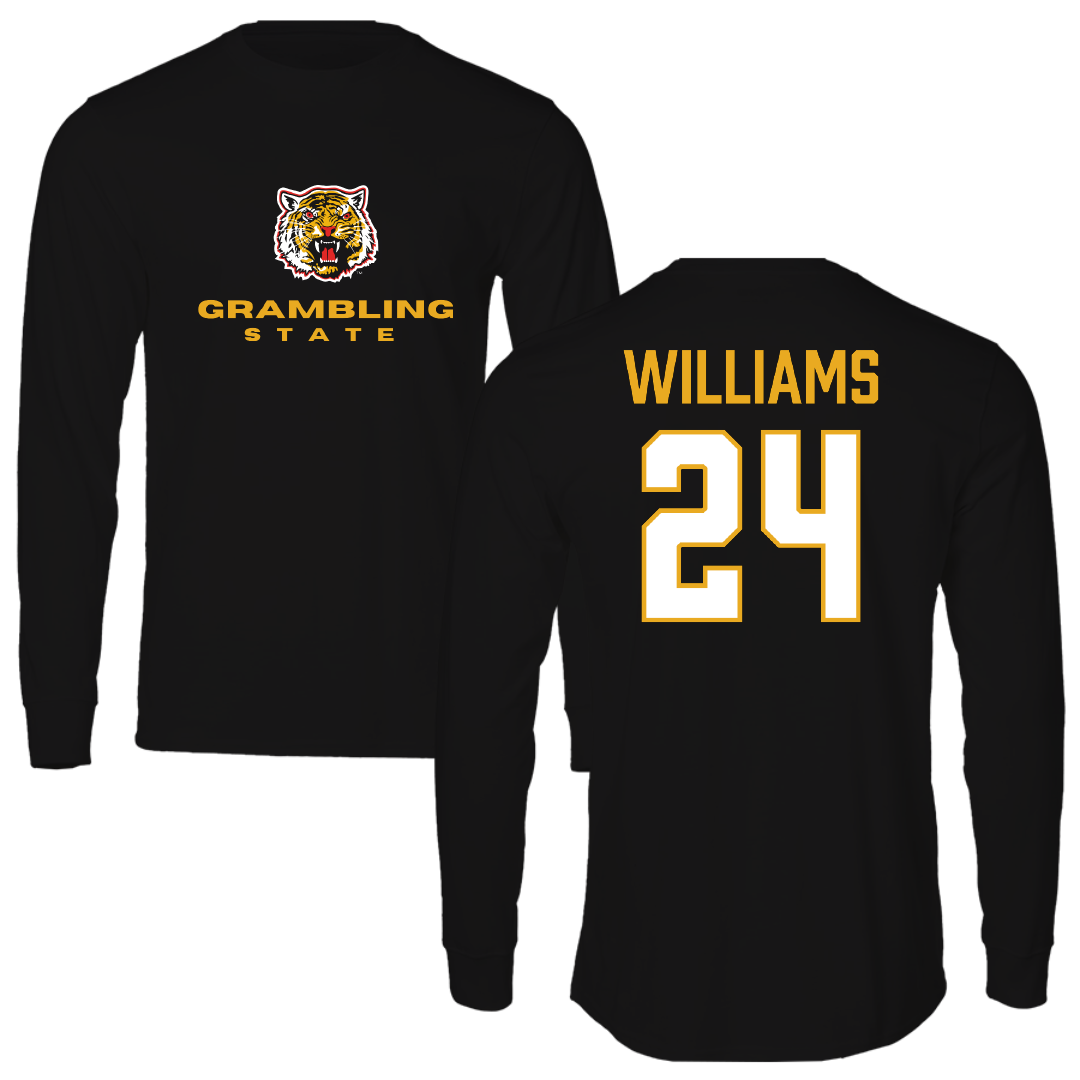 Grambling State University Baseball Black Long Sleeve - #24 Titus Williams