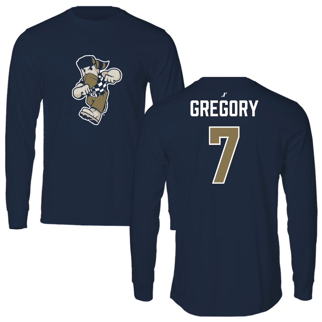 Mount St. Mary's University Flag Football (W) Navy Long Sleeve - #7 Morgan Gregory