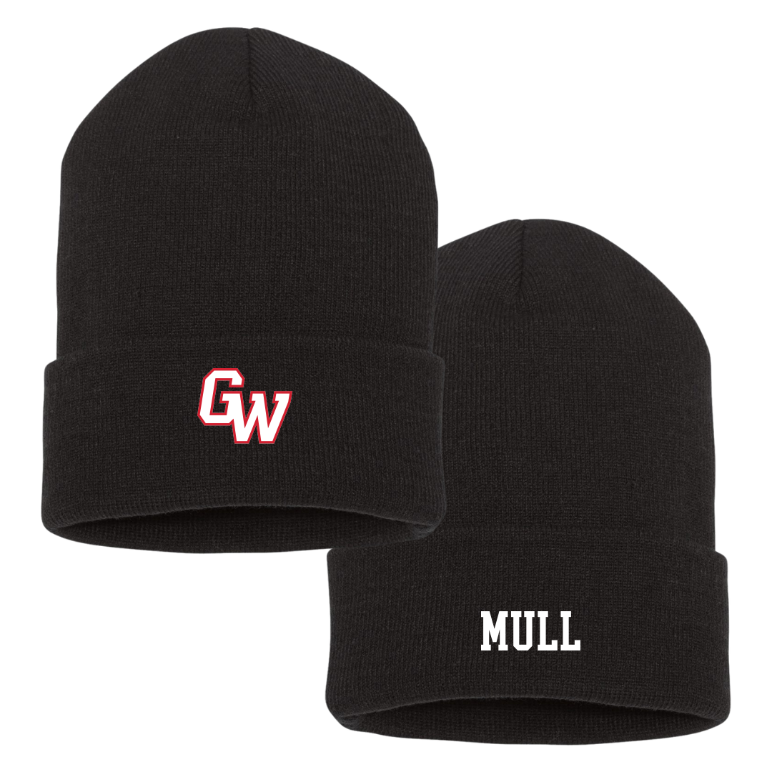 Gardner-Webb University Football Black Beanie - #52 Jacob Mull