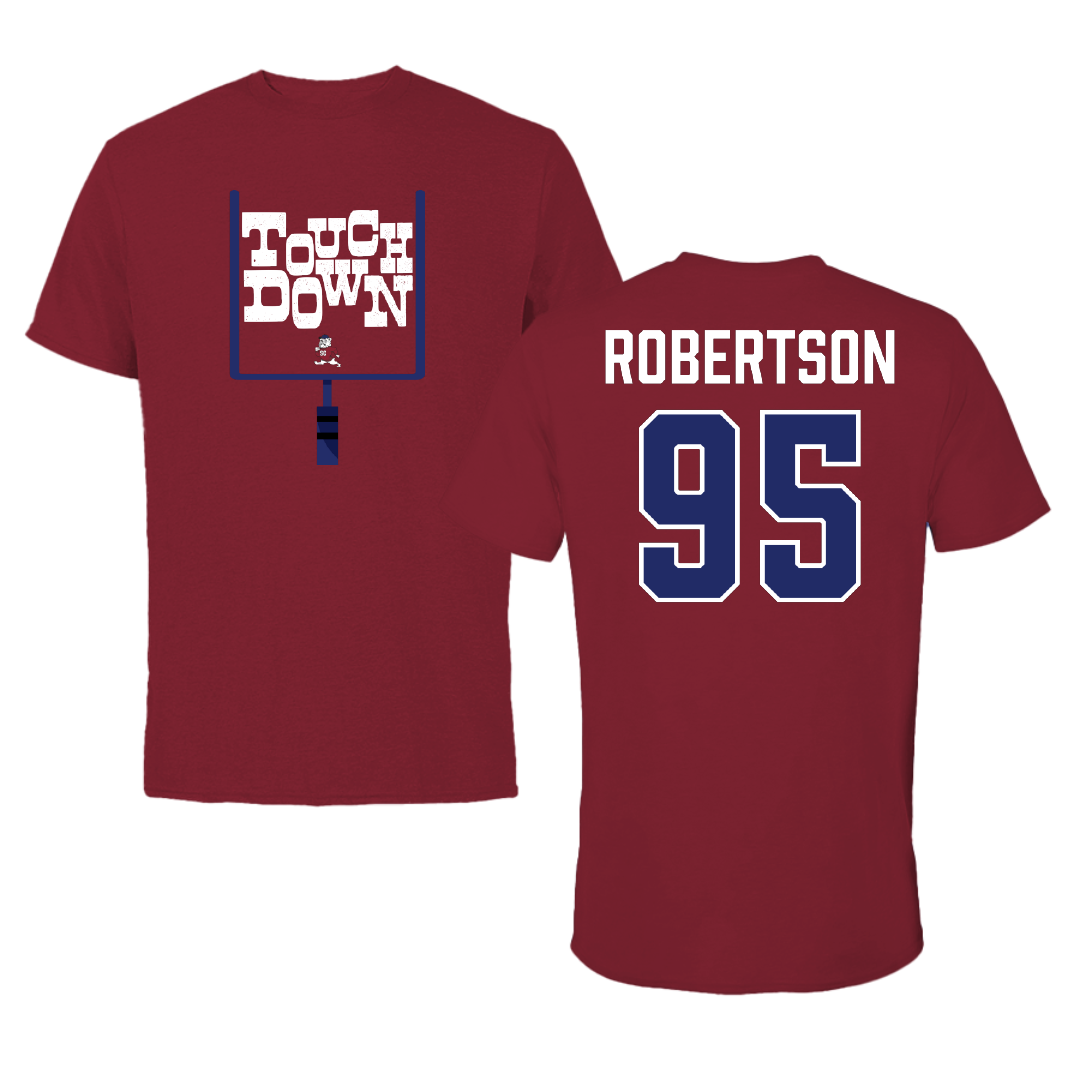 South Carolina State University Football Cardinal Touchdown Tee - #95 Chandler Robertson
