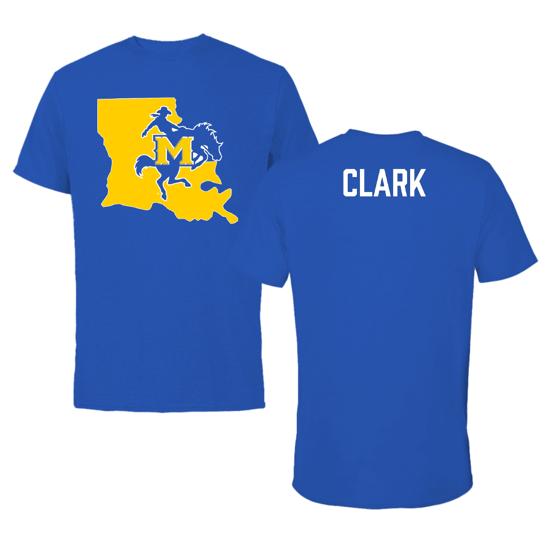 McNeese State University Cheer Blue Tee - Audrey Clark