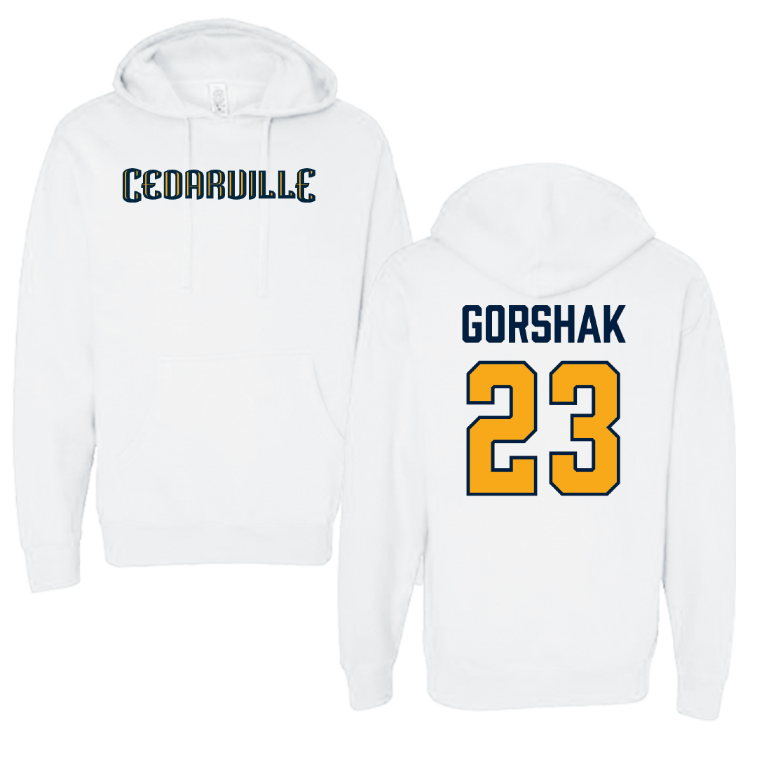 Cedarville University Softball White Hoodie - #23 Anna Gorshak