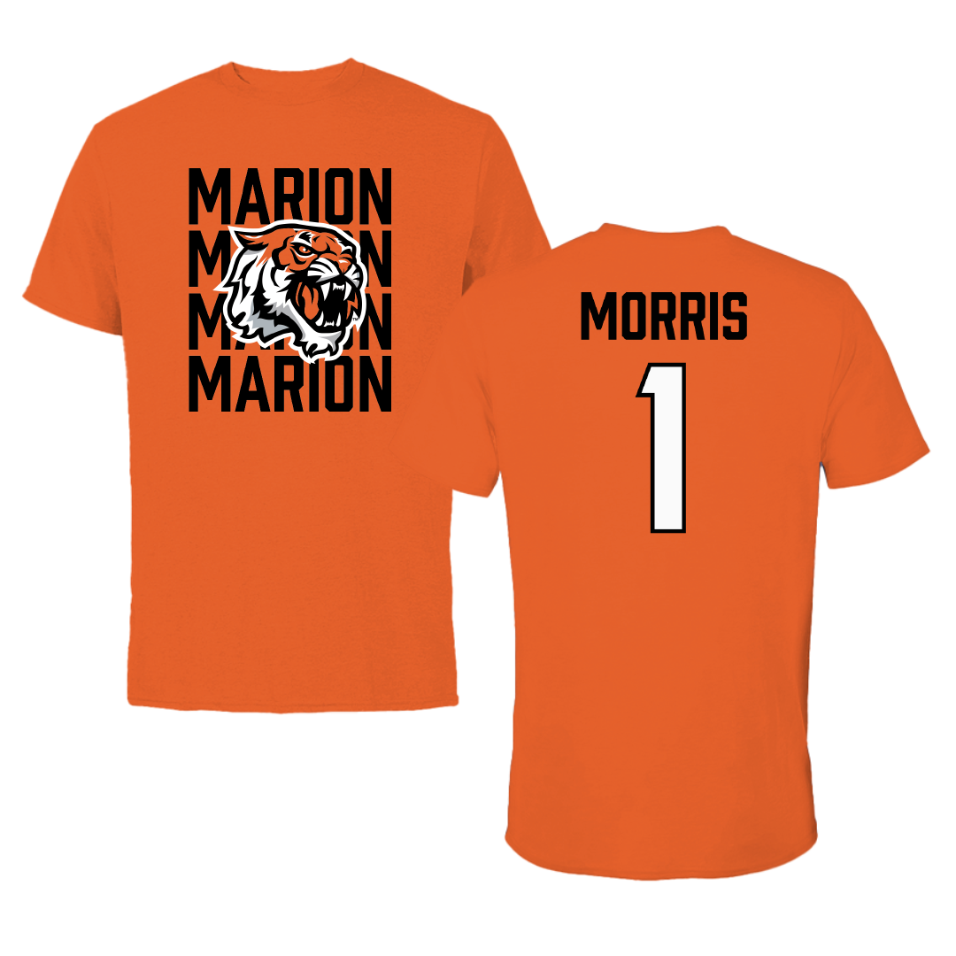 Marion Military Institute Baseball Orange General Performance Tee - #1 Oliver Morris