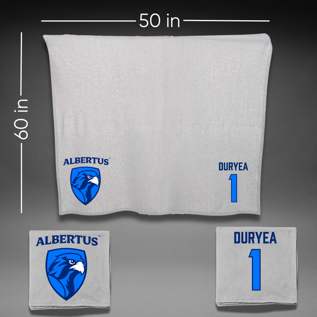 Albertus Magnus College Lacrosse (M) Gray Blanket - #1 Nicholas Duryea