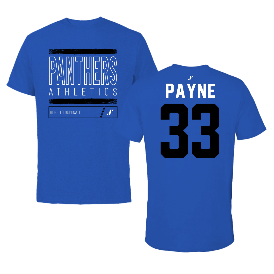 Georgia State University Basketball Blue Dominate Performance Tee - #33 Frankee Payne