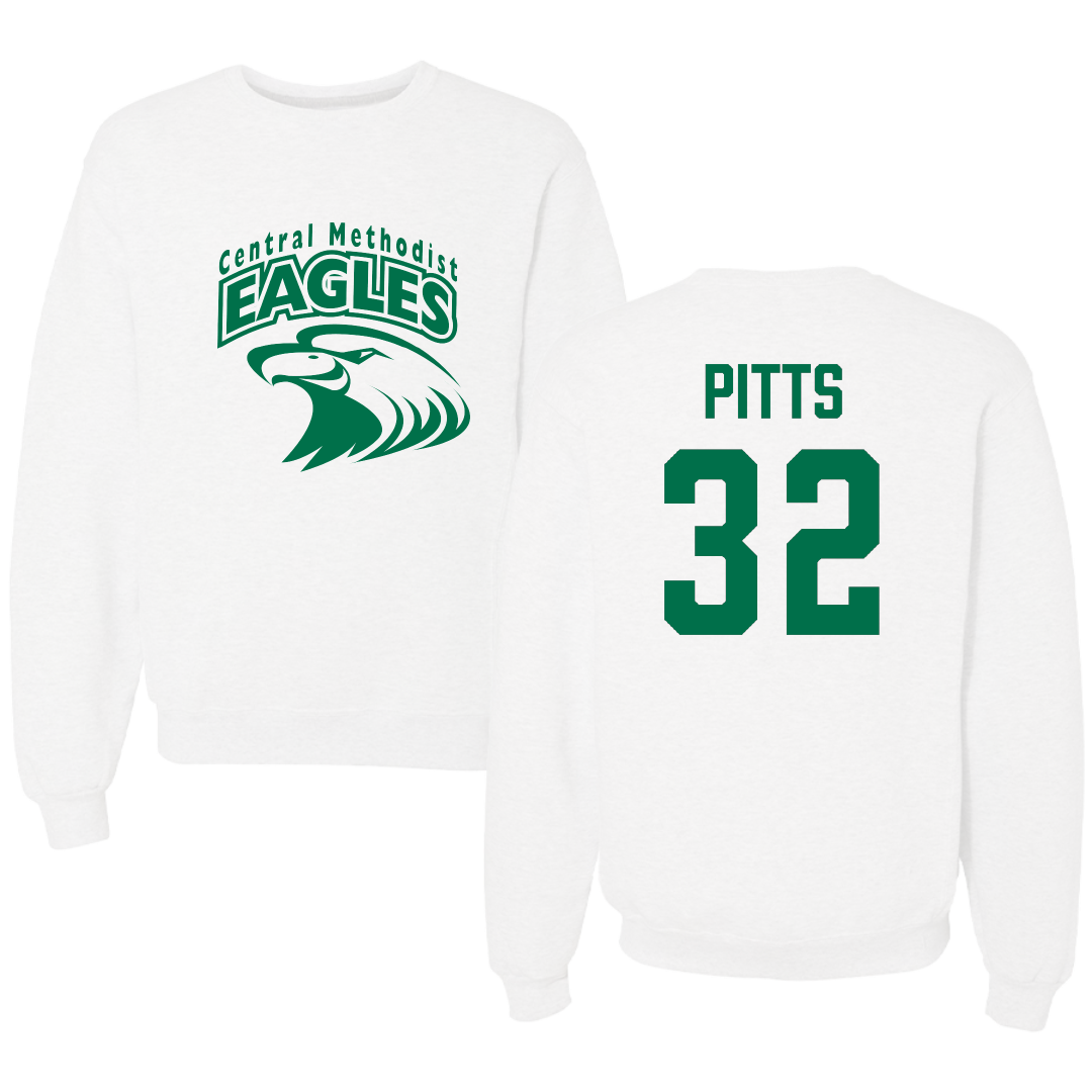 Central Methodist University Basketball (M) White Crewneck - #32 Jackson Pitts