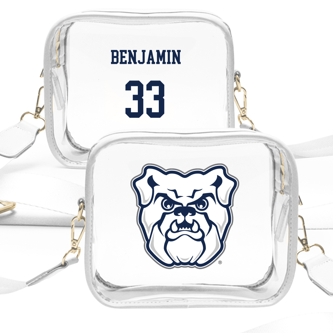 Butler University Baseball White Clear Stadium Bag - #33 Tre Benjamin