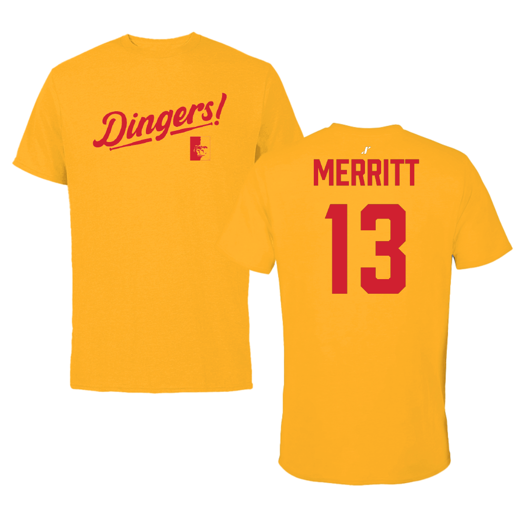 Pittsburg State University Softball Gold Dingers Performance Tee - #13 Kylee Merritt
