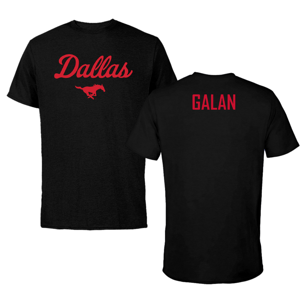 Southern Methodist University Rowing Black Dallas Performance Tee - Emily Galan