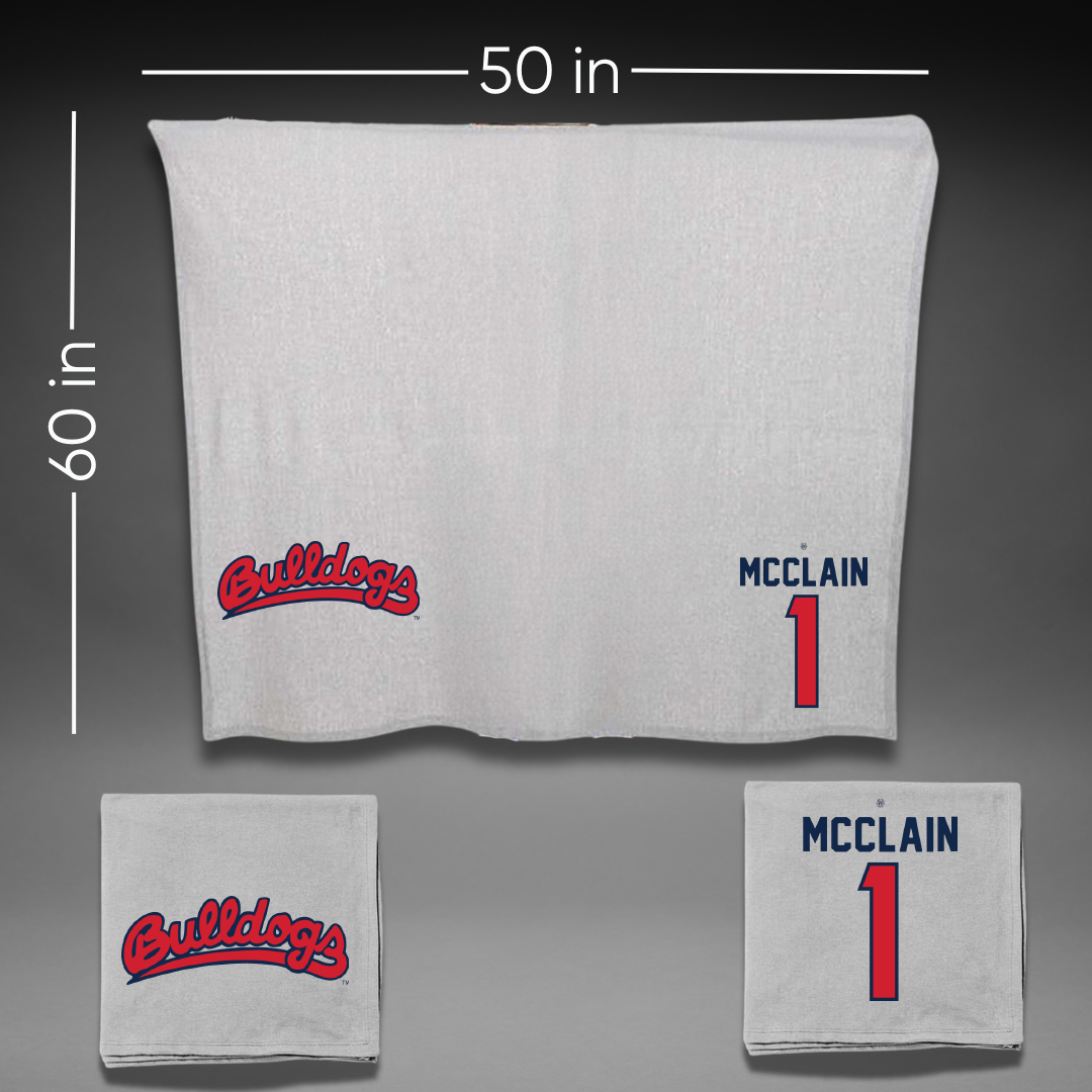 Fresno State University Football Gray Blanket - #1 Jahlil McClain