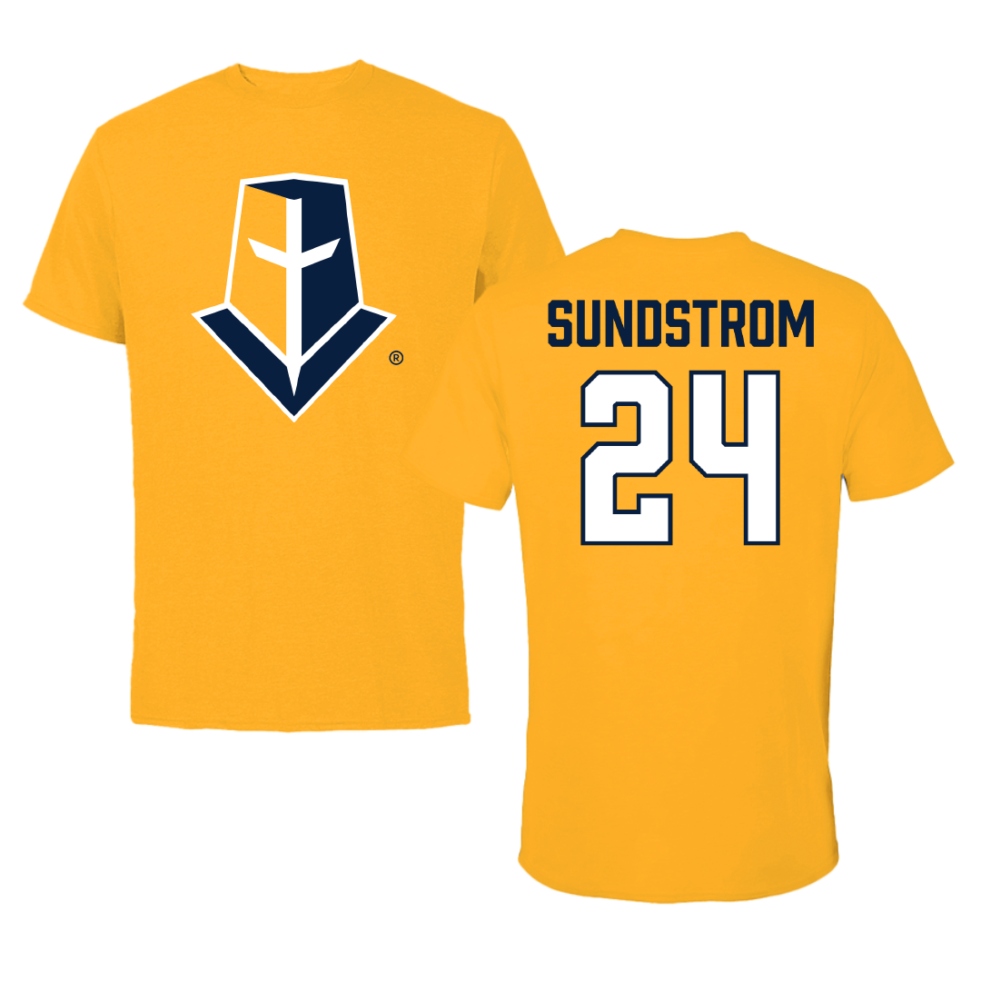 Mount Marty University Soccer Gold Tee - #24 Thor Sundstrom