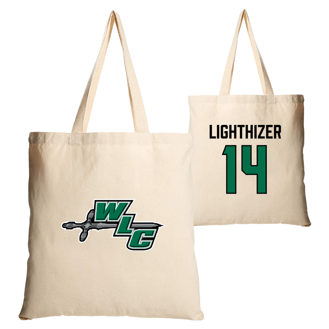 Wisconsin Lutheran College Softball Tan Canvas Tote Bag - #14 Emma Lighthizer