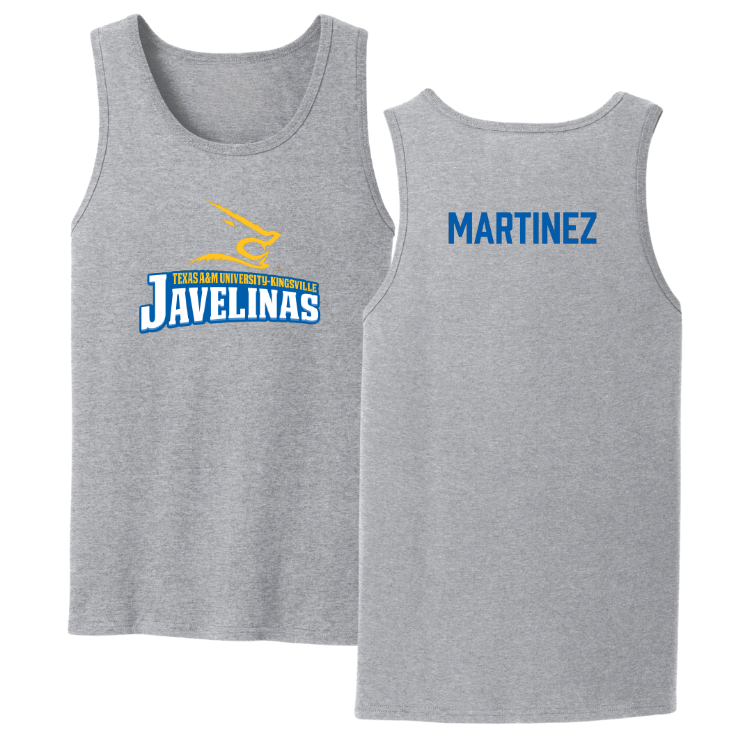 Texas A&M University-Kingsville TF and XC Sport Gray Tank Top - Anthony Martinez